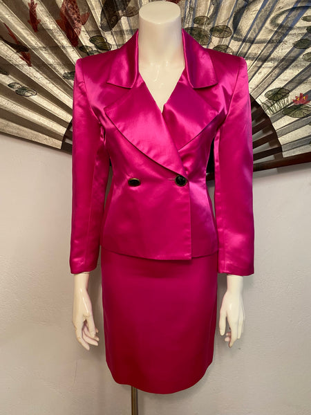 DVF Satin Skirt Suit, XS