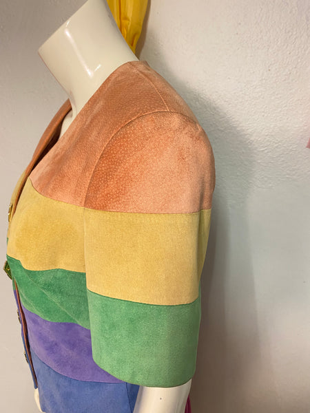 Danier Short Sleeve Suede Jacket, S/M