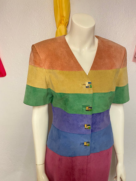 Danier Short Sleeve Suede Jacket, S/M