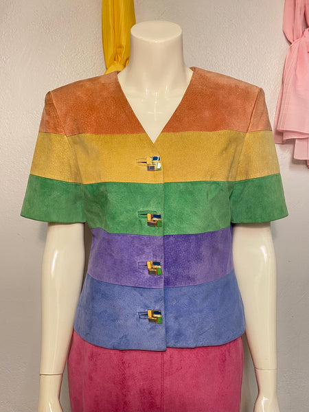 Danier Short Sleeve Suede Jacket, S/M