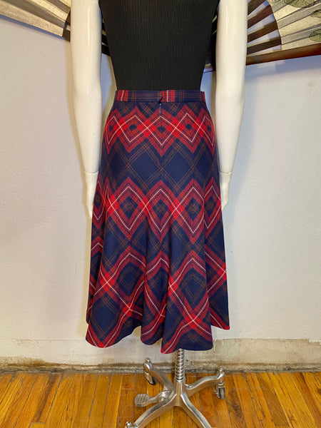 Colette Highland Queen Diamond Plaid Skirt, S