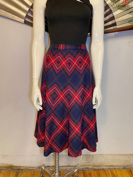 Colette Highland Queen Diamond Plaid Skirt, S