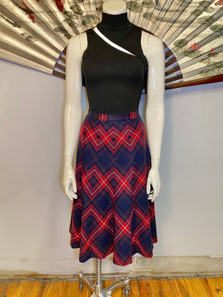 Colette Highland Queen Diamond Plaid Skirt, S