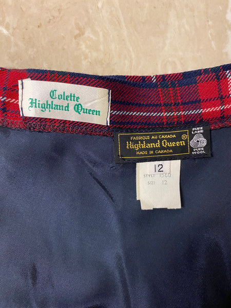 Colette Highland Queen Diamond Plaid Skirt, S