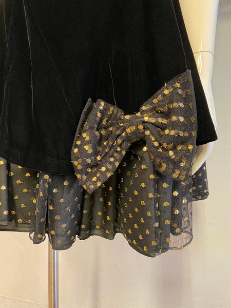 Off-the-shoulder Velvet Party Dress, S