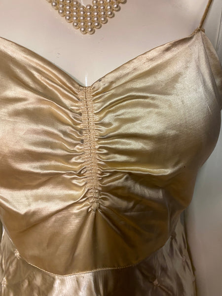 Gold 1940's Wedding Dress, XS