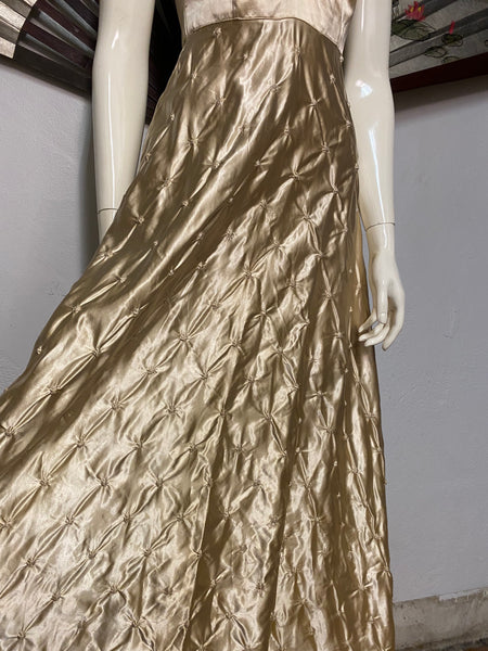 Gold 1940's Wedding Dress, XS