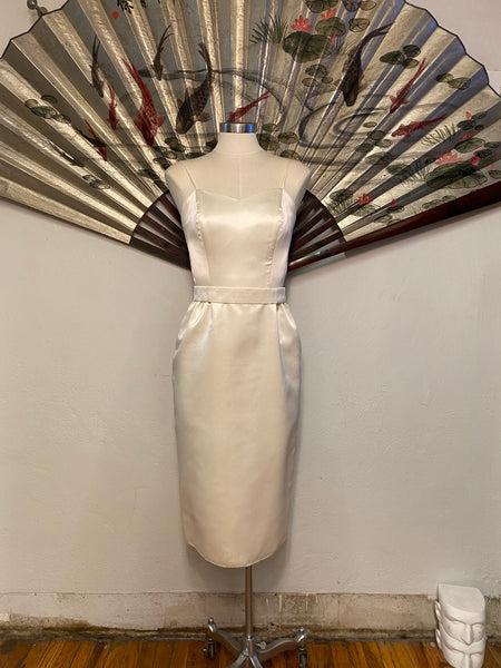 Fitted Spahetti Strap Wedding Dress, XS / S