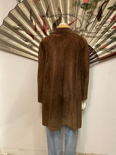 Suede Trench Coat, M