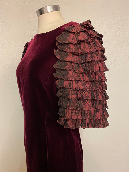 Louis Féraud Velvet Dress, S