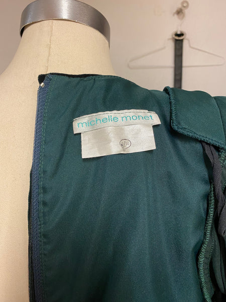 Green Velvet Dress w/Matching Belt, L