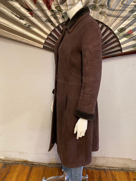 Fitted Shearling Coat, S / M