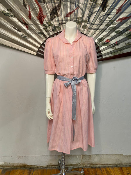 Short Sleeve Shirt Dress, M