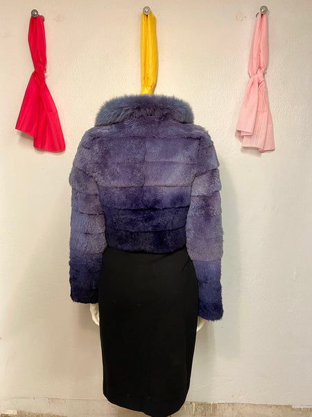 Cropped Rabbit Fur Jacket, XS / S