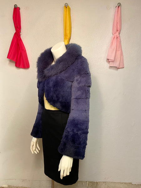Cropped Rabbit Fur Jacket, XS / S