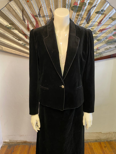 Velvet Skirt Suit, L