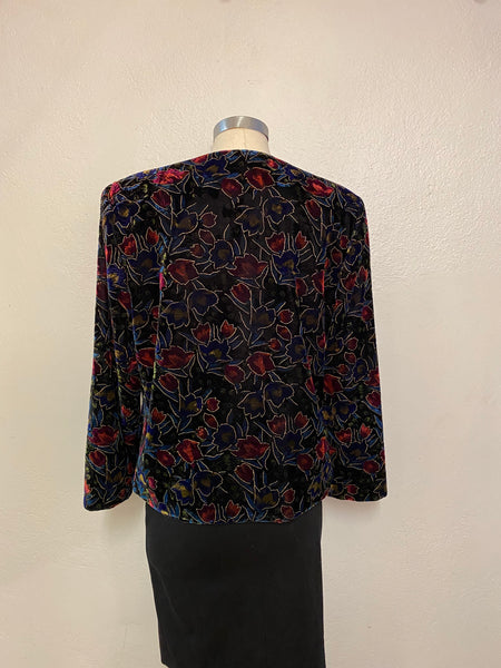 Velvet Print Jacket, XL
