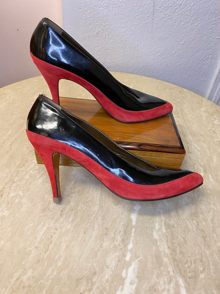 Yves Saint Laurent Red & Black Heels, 7.5N / 7.5M