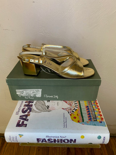 Amalfi Gold Sandals, 9M