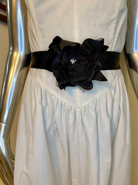 Organza Flower Belt, W: 31.5"