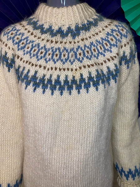 Hand Knit Icelandic Sweater, S / M