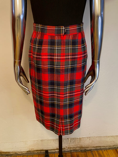 Evan Picone Plaid Pencil Skirt, S