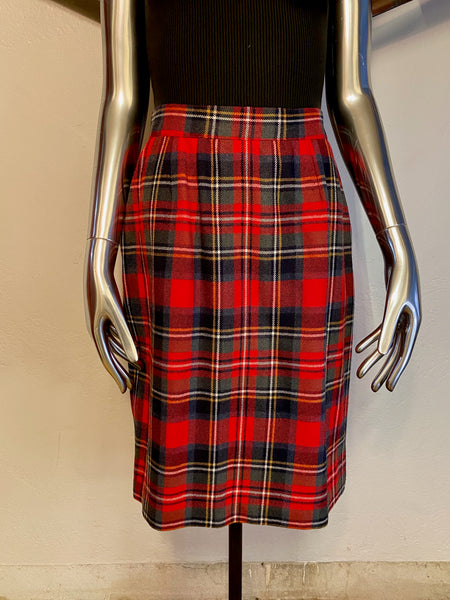 Evan Picone Plaid Pencil Skirt, S