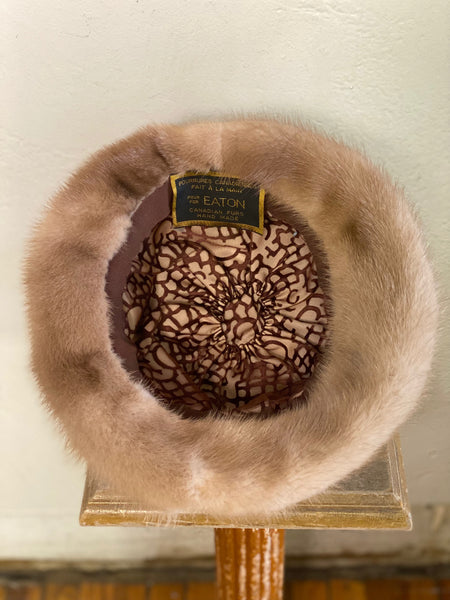 Vintage Eaton Fur Hat, S