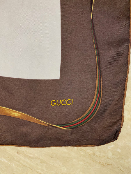 Gucci Basset Hound Print Scarf