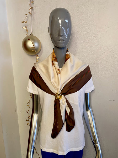 Gucci Basset Hound Print Scarf