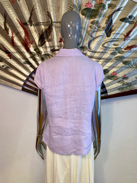 Holt Renfrew Lilac Linen Top, S