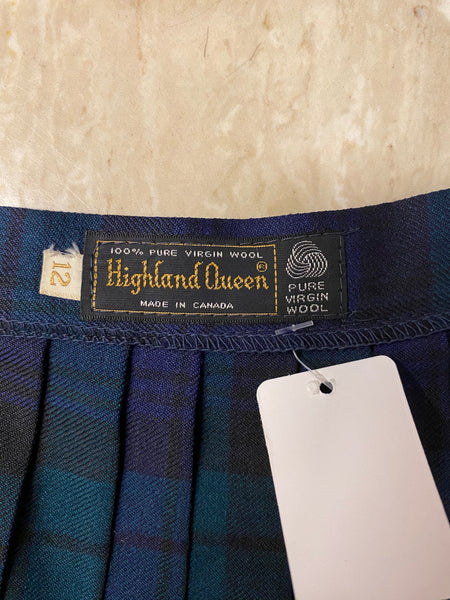 Highland Queen Black Watch Tartan Kilt, S / M