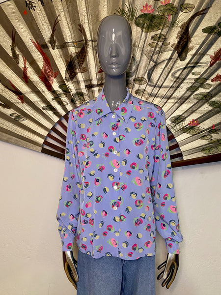 Jaeger Abstract Floral Print Shirt, XS