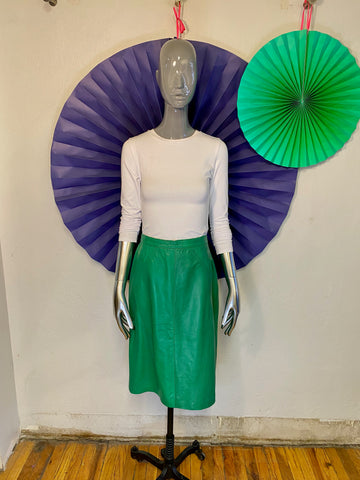 Leather Pencil Skirt, M