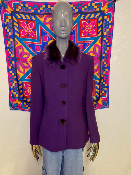 Made In France Jacket with Faux Fur, L