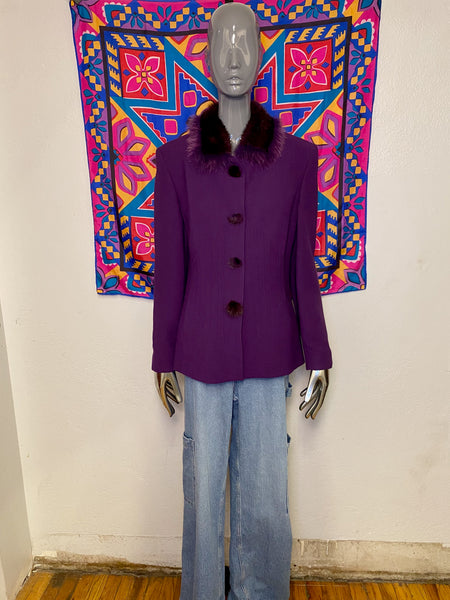 Made In France Jacket with Faux Fur, L