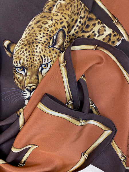 Mark Cross Leopard Print Scarf