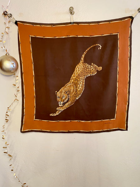 Mark Cross Leopard Print Scarf