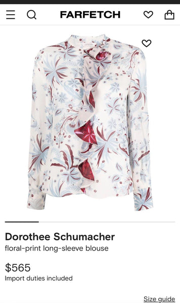 Dorothee Schumacher Floral Blouse, XS