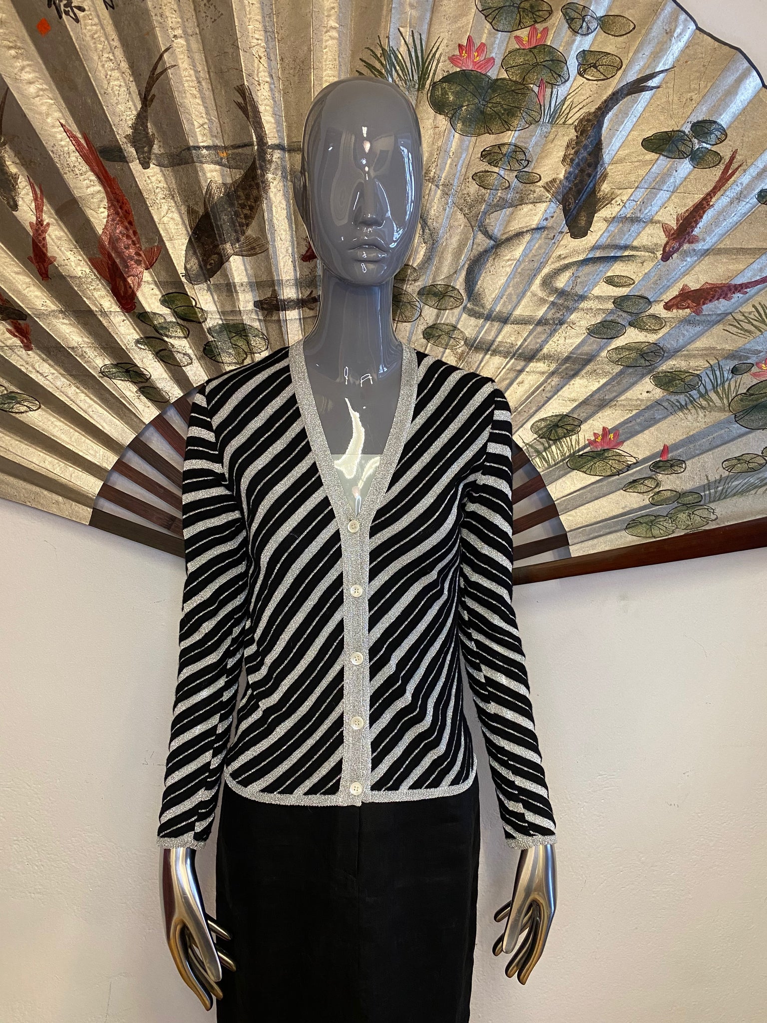 Black & Silver Cardigan, XS / S