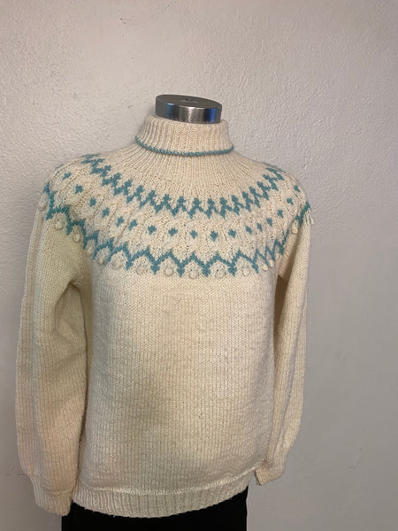 Hand Knit Acrylic Sweater, XS