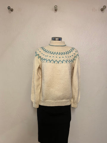 Hand Knit Acrylic Sweater, XS