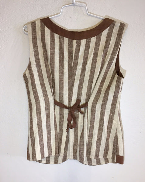 Brown Striped Vest