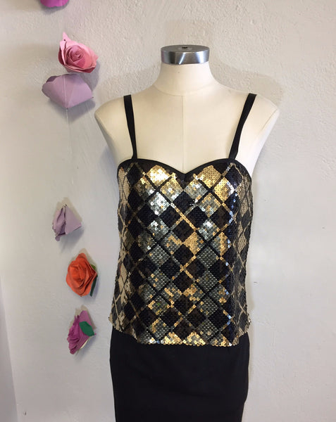 Diamond Sequin Tank Top