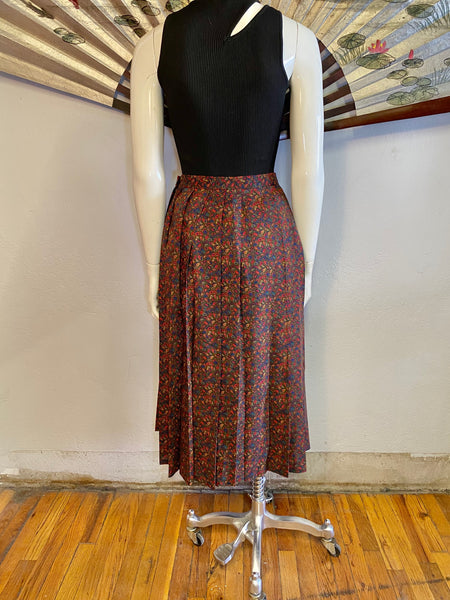 Paisley Pleated Skirt, M