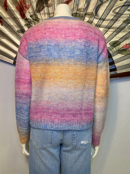 Ombré Striped Sweater, S
