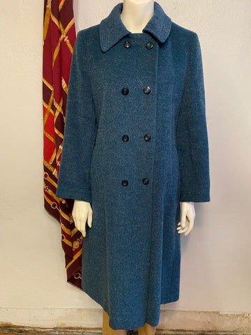 Teal Alpaca Coat, S