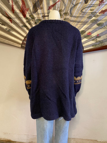 Hand Knit Sweater, XL / OS