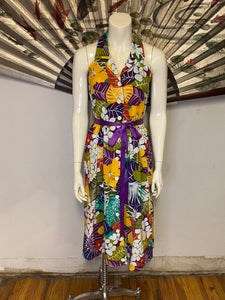 Tropical Print Dress, S